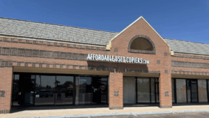 Image of affordable used copiers storefront